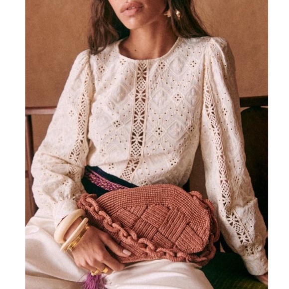 Sezane Tops - Sezane Cream Lace Blouse